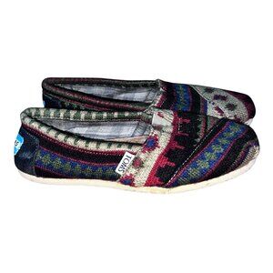 Toms Womens Woven Slip-On Shoes Size M Comfortable & Stylish